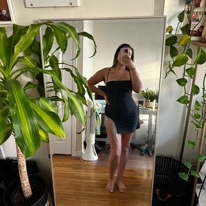 White fox boutique black mini dress